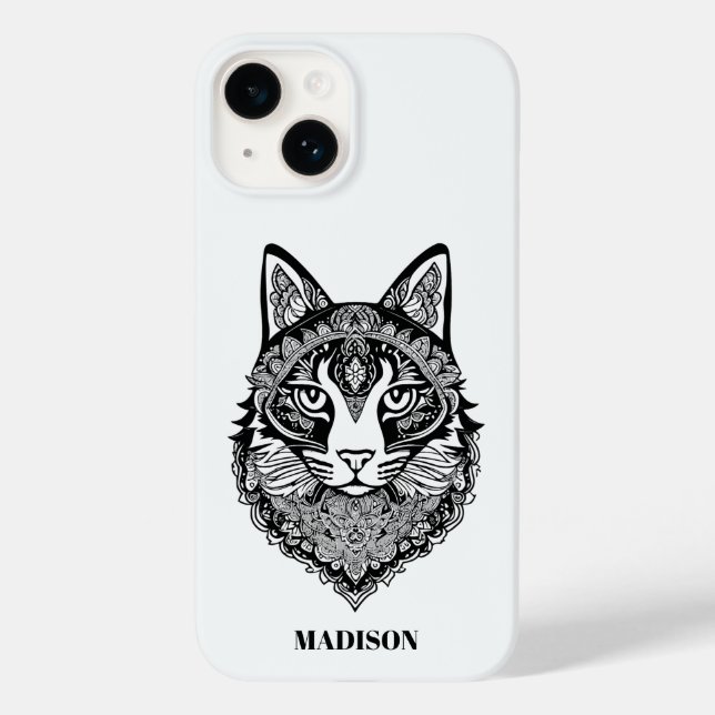 Cat Ornamental de Texto Personalizado (Verso)