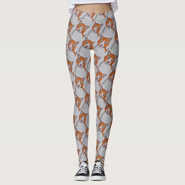 cat patterned Leggings (Frente)
