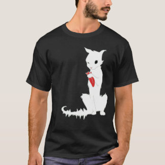 CAT PEGOU SUA camisa de LÍNGUA CINZA
