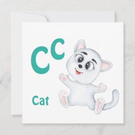 Cat personalize ABC: Carta C - Adicione seu nome