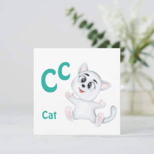 Cat personalize ABC: Carta C - Adicione seu nome