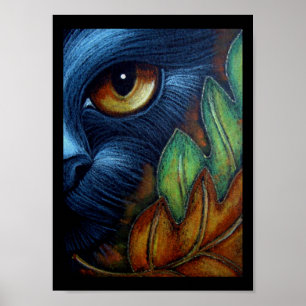 CAT PRETO - Poster das FOLHAS de OUTONO
