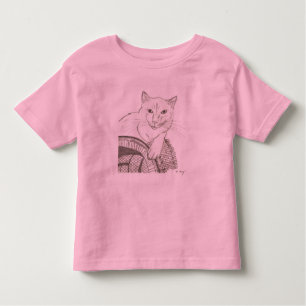 Cat Ragdoll Retrato Toddler Ringer T-Shirt