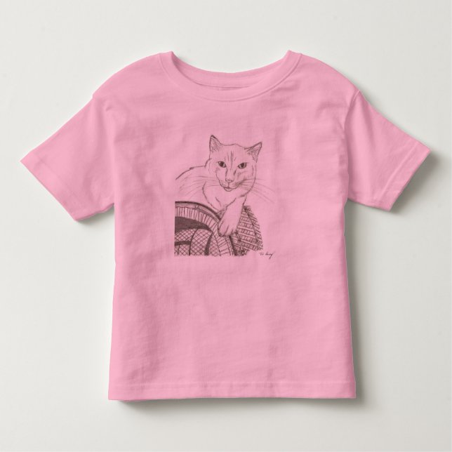 Cat Ragdoll Retrato Toddler Ringer T-Shirt (Frente)