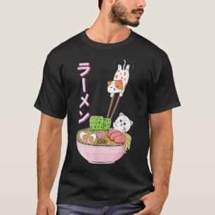 Cat Ramen Camisa Meninas Mulheres Homens Japoneses