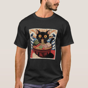 Cat Ramen Japonês Camisetas Gráficas Engraçadas Ka
