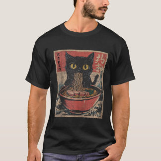 Cat Ramen Japonês Camisetas Gráficas Engraçadas Ka