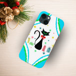 Cat. Retro Siamese de Natal<br><div class="desc">Este retrato siamês em forma de ampulheta é uma maneira deliciosa de decorar seu iPhone!</div>
