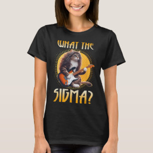Cat Sigma Camisa Engraçada Sigma Brainrot Meme Riz