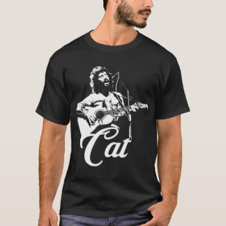 Cat Stevens - Estêncil Branco Essencial T-Shirt