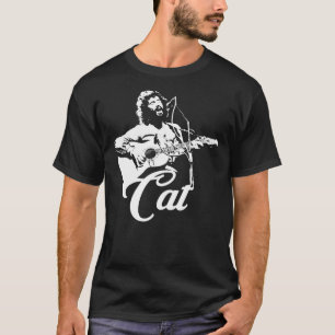Cat Stevens - Estêncil Branco Essencial T-Shirt