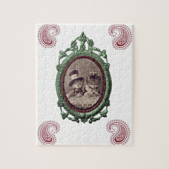 Cat Vintage Quebra-cabeça (Vertical)