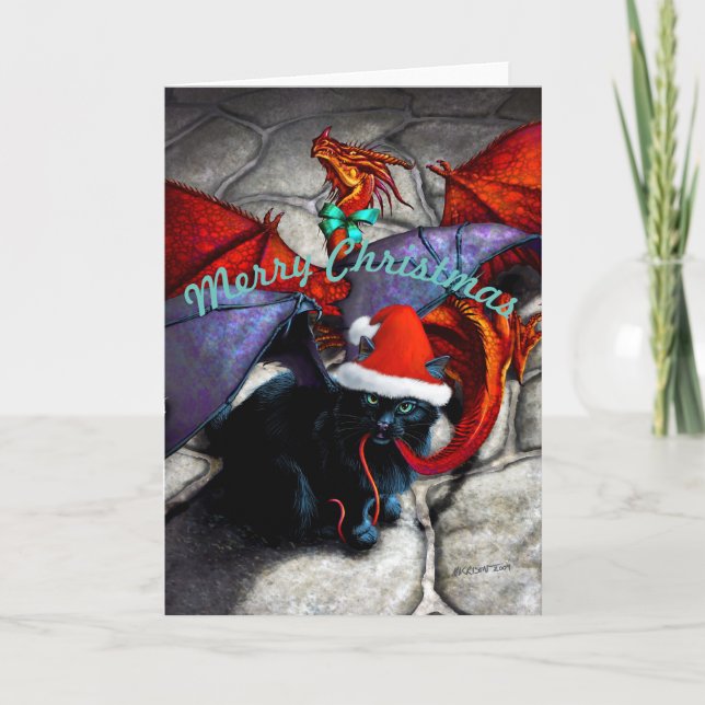 Catabat Dragado no cartão de saudação de Natal (Frente)