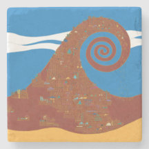 Cataclismo - Porta copos de pedra Marble