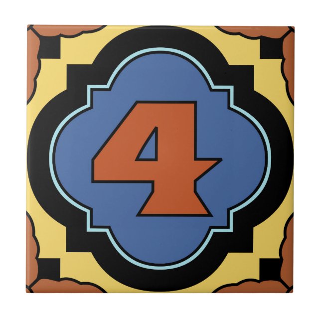 Catalina Island Number Azulejo 4 (Frente)