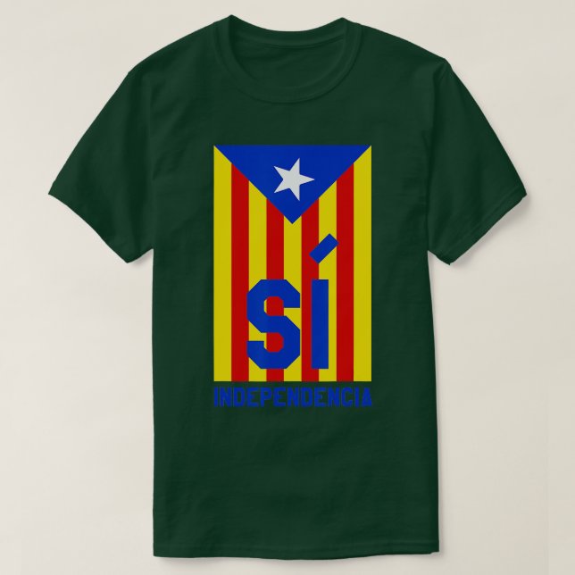 Catalunha Bandeira Camisa Catalunha Independência  (Frente do Design)