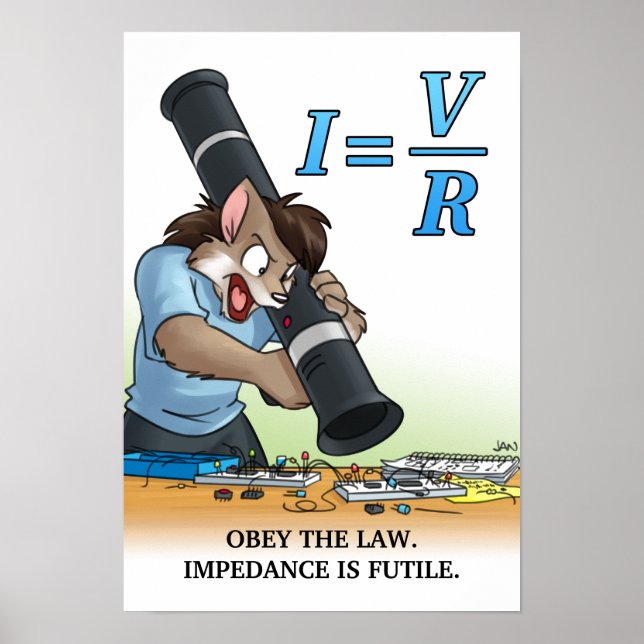 Catástrofe na Faculdade - Poster - Lei de Ohm (Frente)