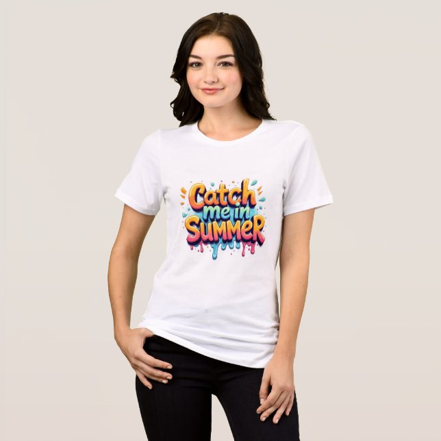 Catch Me In Summer Graffiti Bubble T-Shirt (Frente Completa)