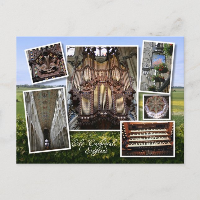 Catedral de Ely, cartão postal do Reino Unido (Frente)