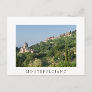 Catedral de Montepulciano e cartão postal branco 
