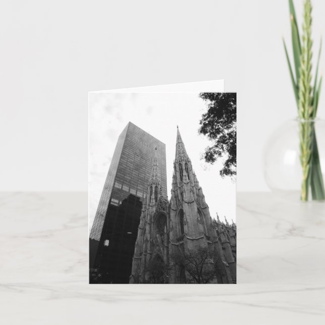 Catedral de Nova Iorque com Cartão de Saudação Dob (Frente)