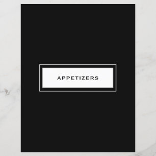 Categoria de Receita Aperitivos Preto e Branco