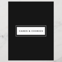 Categoria de Receita | Bolos e cookies | Preto e b