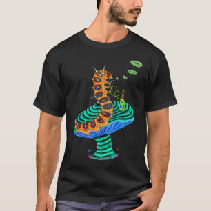 Caterpillar e t-shirt negativos do gato