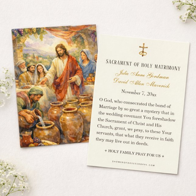 Catholic Cana Wedding Prayer Cards (Criador carregado)