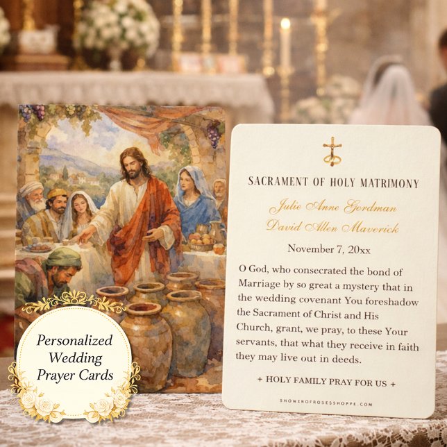 Catholic Cana Wedding Prayer Cards (Criador carregado)