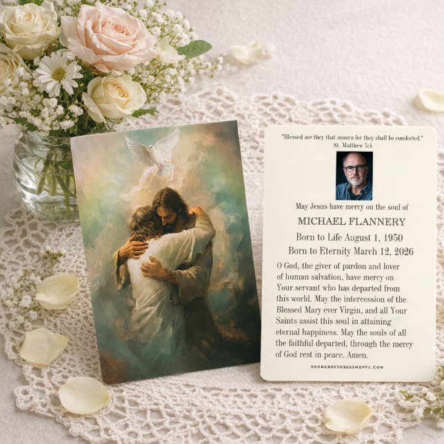 Catholic Funeral Memorial Jesus Prayer Card (Criador carregado)
