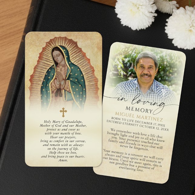 Catholic Guadalupe Memorial Prayer Cards (Criador carregado)