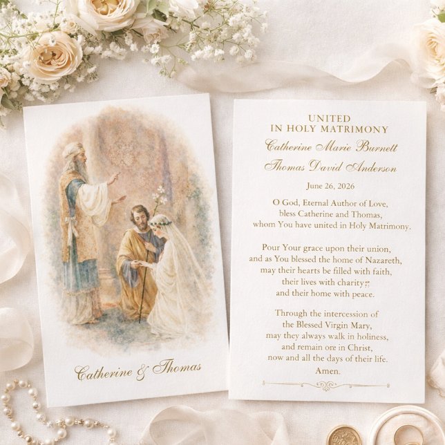 Catholic Wedding Prayer Card Betrothal  (Criador carregado)