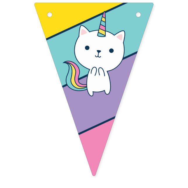 Caticórnio | Bandeiras de Bunting | Decoração de A (Quarta Bandeira)