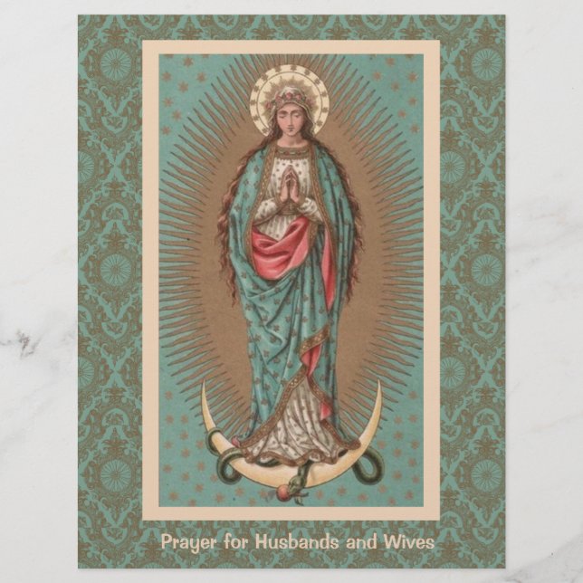 Católica Religiosa Mary Oradora Maridos e Esposas (Frente)