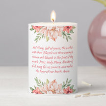 Católica rosa-rosa Ave Maria Oradora Vela