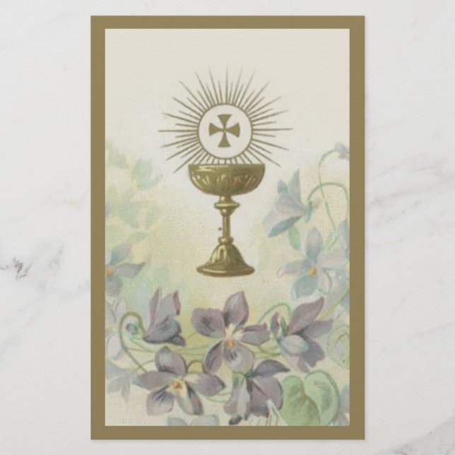 Católico Eucarista Chalice, Primeira Comunhão (Frente)