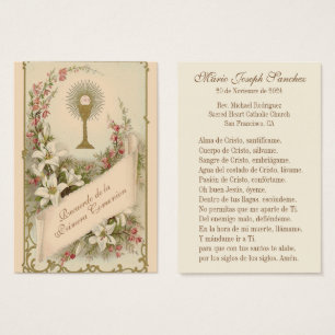 Católico religioso da Primeira Comunhão Espanhola