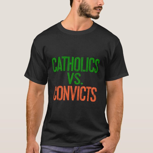 Católicos Vs Condenam Camisa De Longa Folga F (Frente)