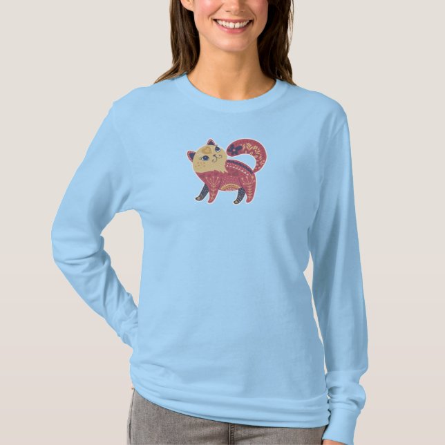 Cats are my Favorite Longsleeve Women's T-Shirt (Frente)