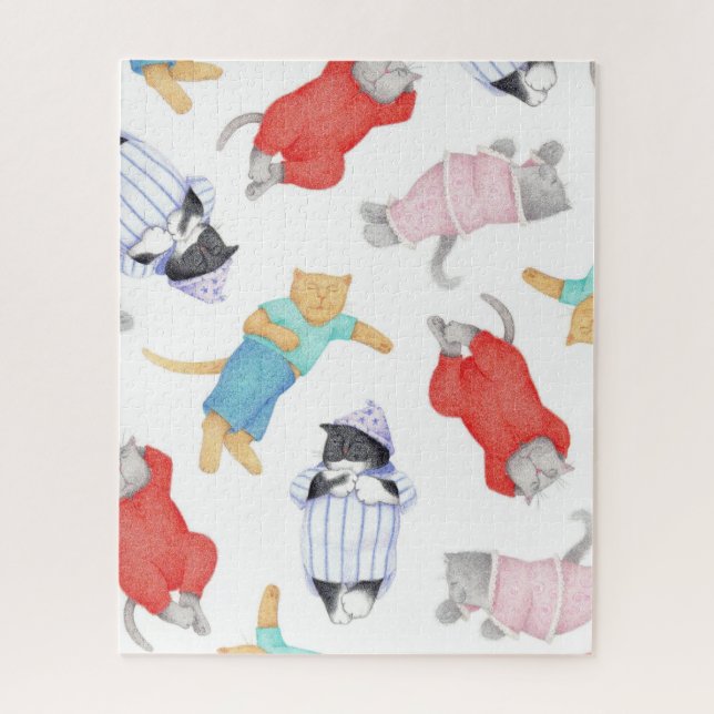 CATS PAJAMAS 16"X20" Quebra-cabeça (Vertical)