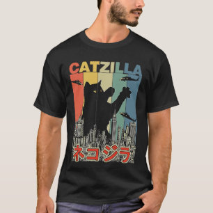 Catzilla Japonês Vintage - Camisa Essencial