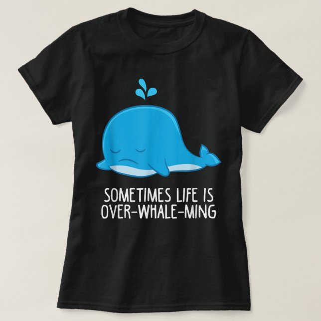Cauda de baleia em Waves Orca Ocean T-Shirt (Frente do Design)