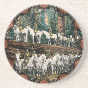 Cavalaria Tropa em Sequoia-Árvore Porta copos