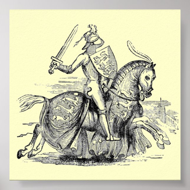 Cavaleiro na Poster Horsback (Frente)