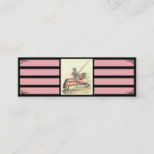 Cavaleiro no cartão de visita de brilho da