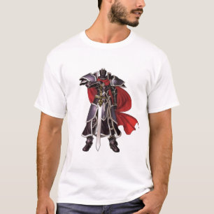 Cavaleiro preto medieval com t-shirt da espada