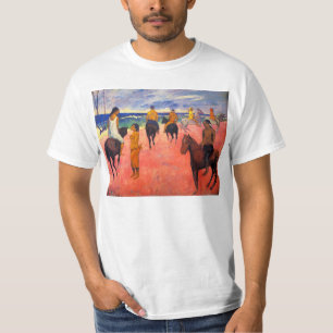 Cavaleiros de Gauguin no t-shirt da praia