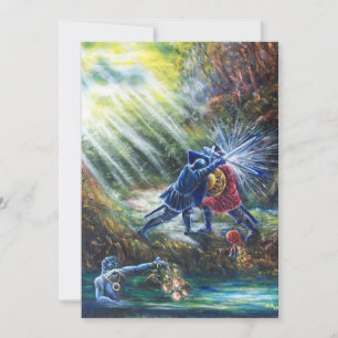 Cavaleiros de luta de ROSA, dinheiro e diabo esque