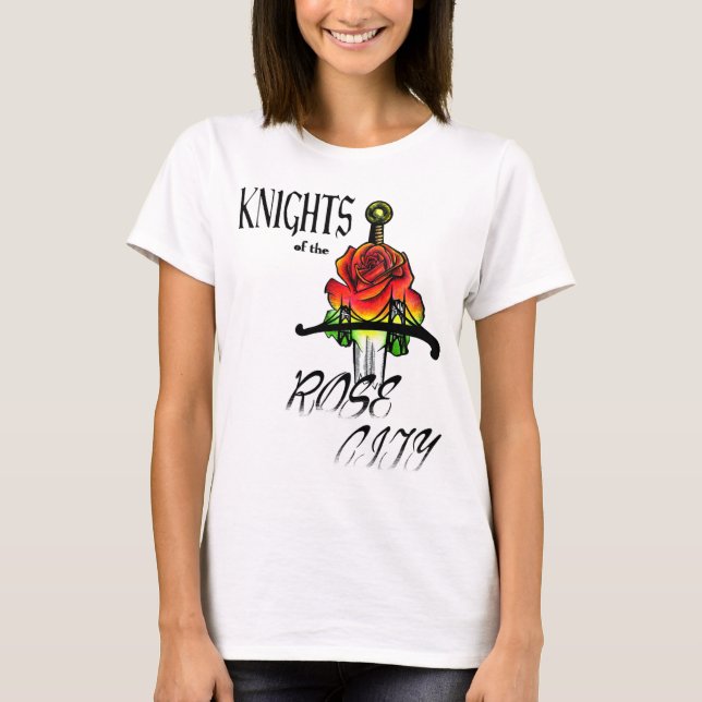 Cavaleiros do t-shirt das mulheres da cidade do (Frente)